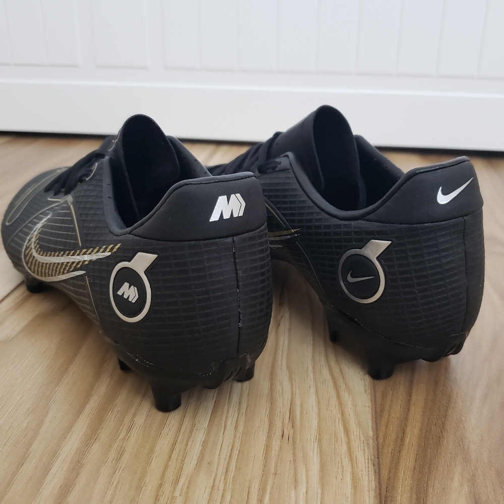 Nike Mercurial Vapor 14 Academy FG/MG DJ2869-007 Soccer Cleats Black Gold Sz 4.5 - Picture 6 of 9